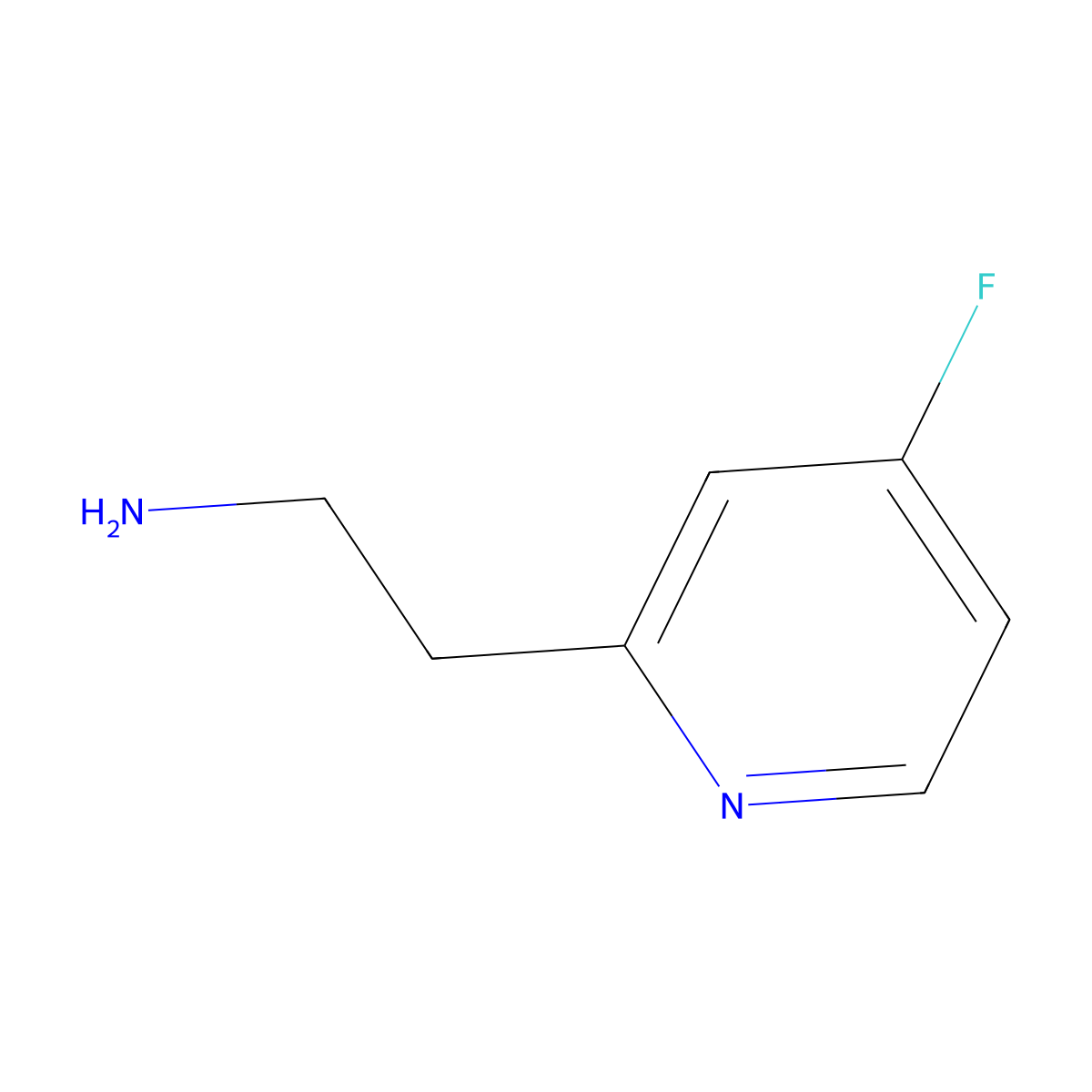 2-(4-Fluoropyridin-2-YL)ethanamine molecular structure, CAS 1000554-27-7