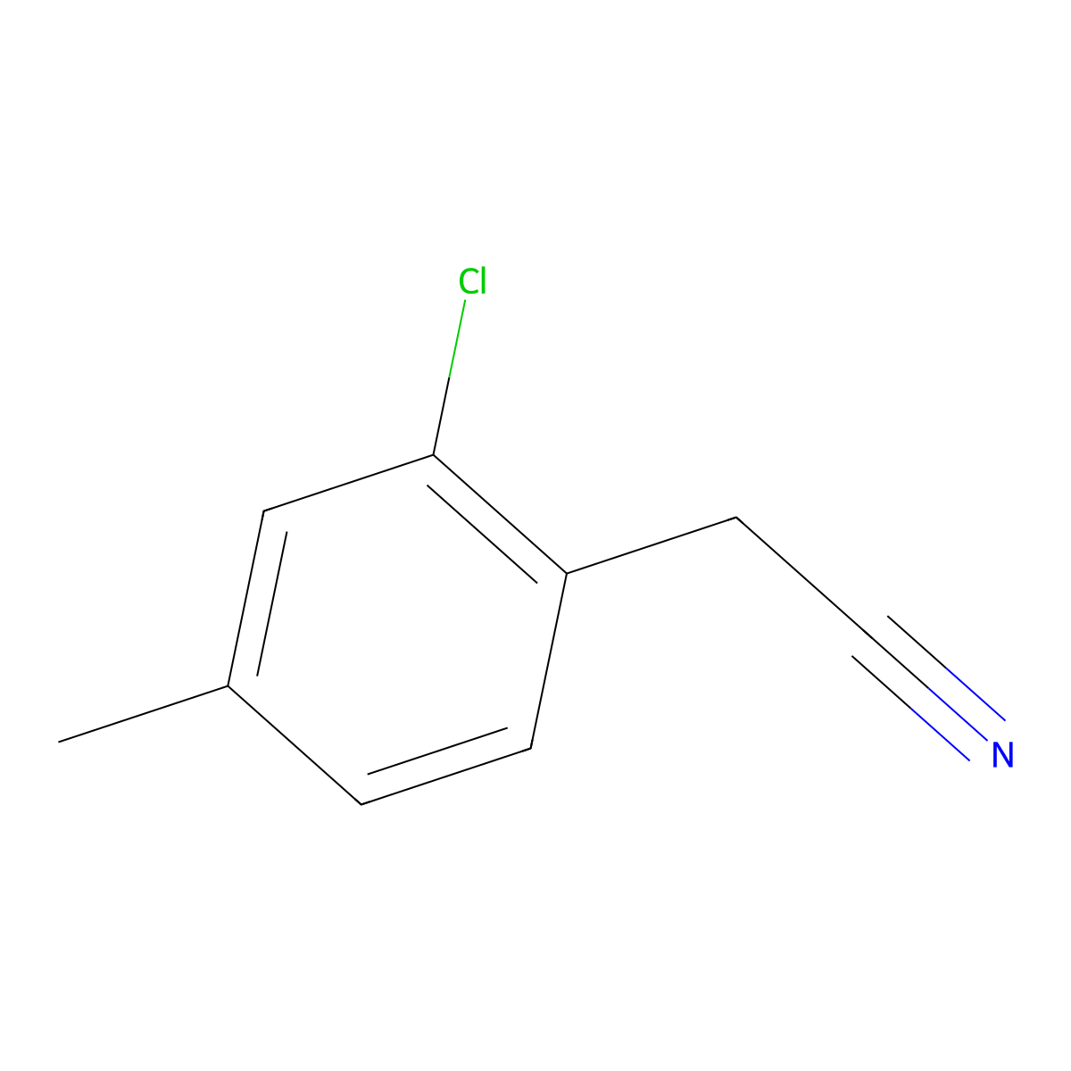 2-(2-Chloro-4-methylphenyl)acetonitrile molecular structure, CAS 1000554-63-1
