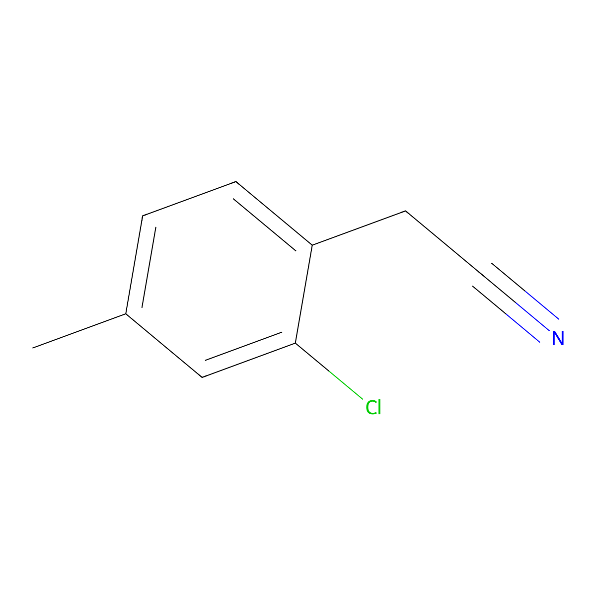 2-(2-Chloro-4-methylphenyl)acetonitrile molecular structure, CAS 1000554-63-1