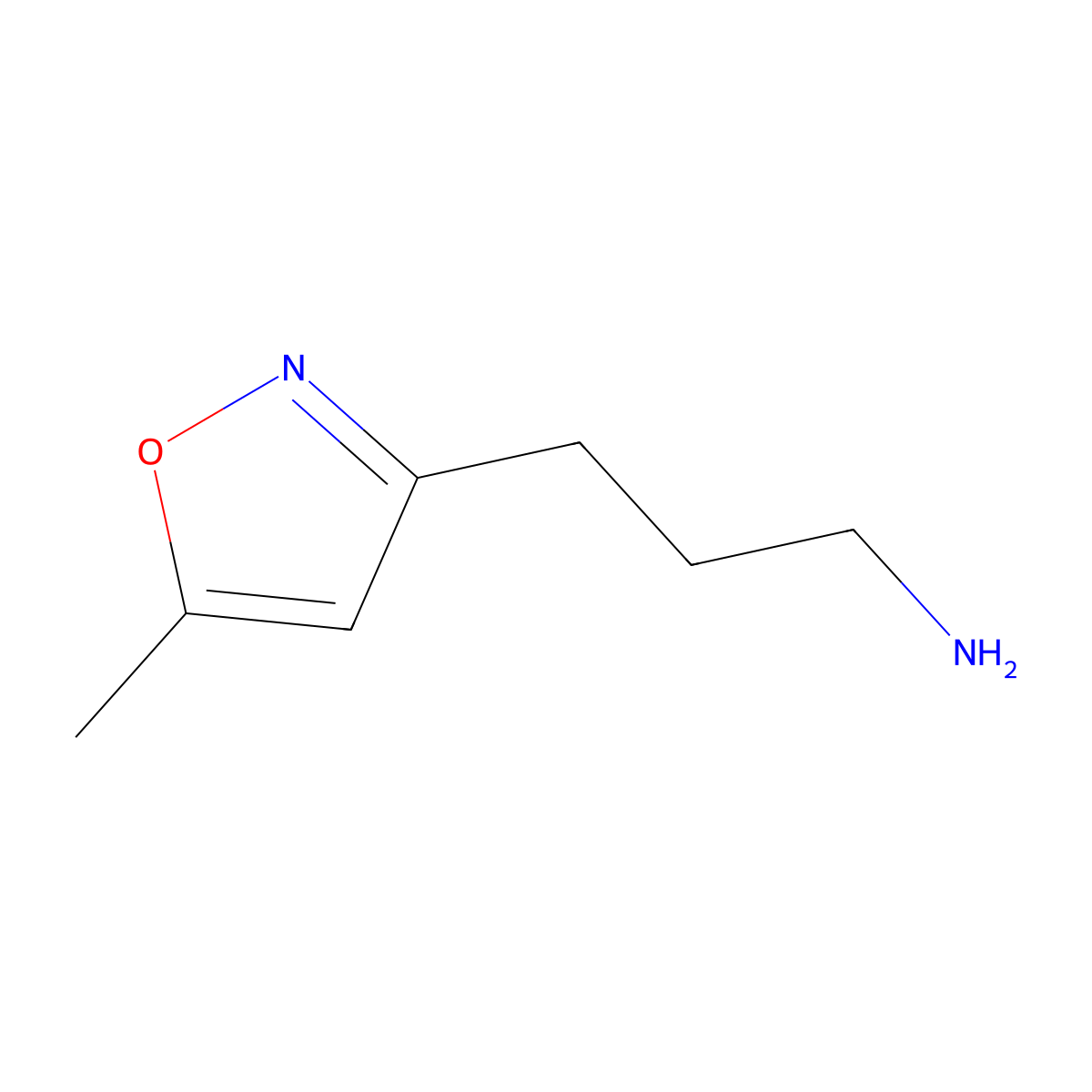 3-(5-Methyl-1,2-oxazol-3-YL)propan-1-amine molecular structure, CAS 1000555-94-1