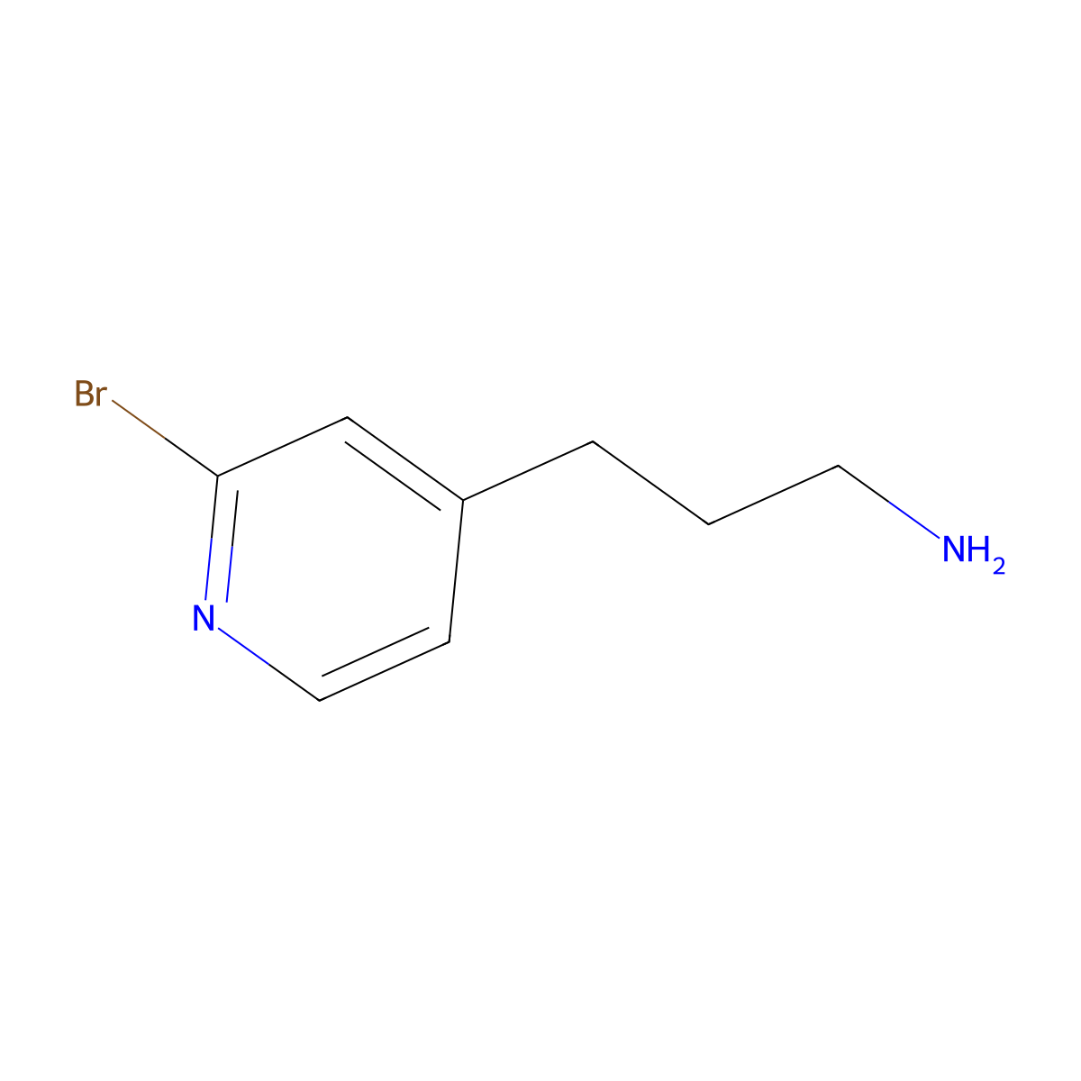 3-(2-Bromopyridin-4-YL)propan-1-amine molecular structure, CAS 1000556-45-5