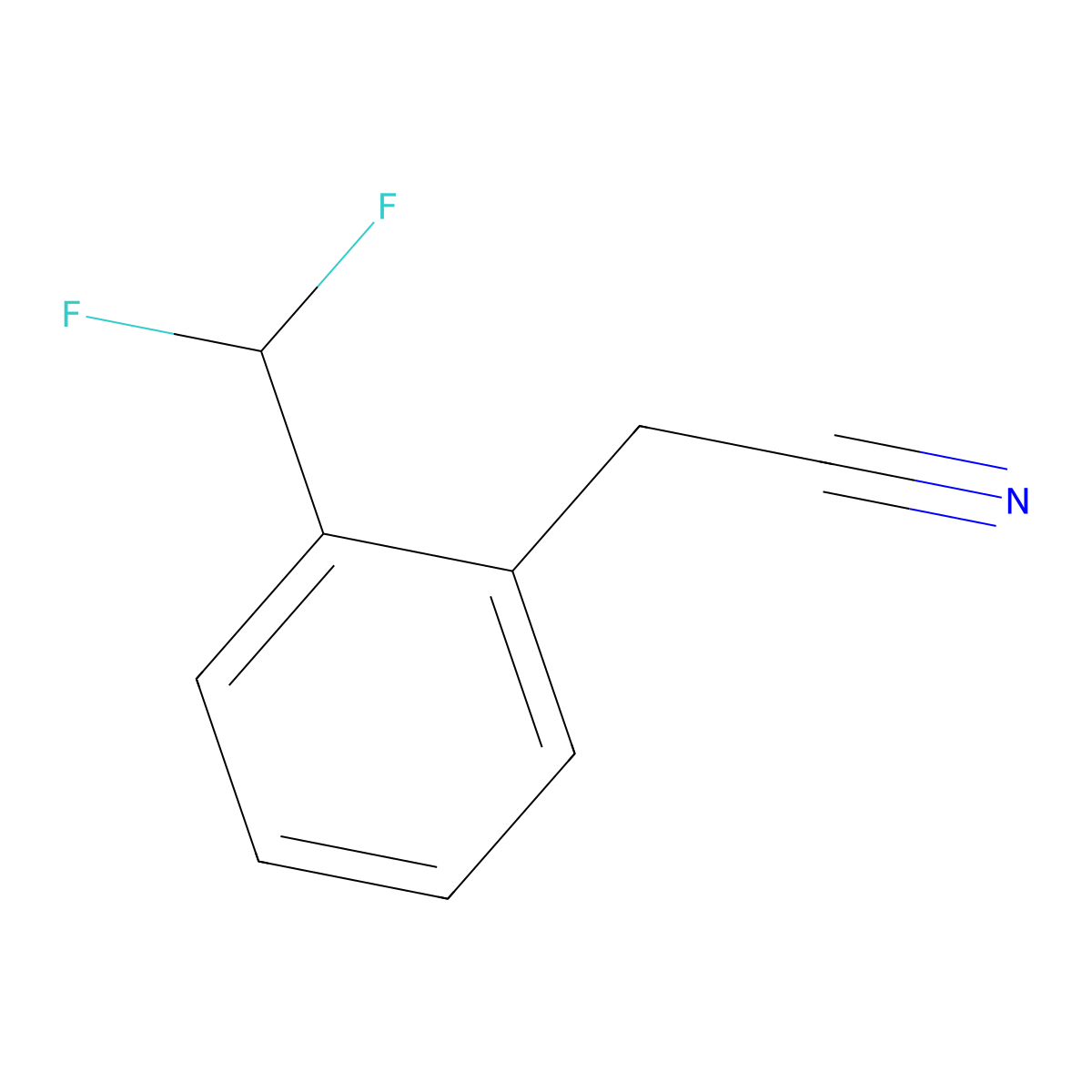 2-(2-(Difluoromethyl)phenyl)acetonitrile molecular structure, CAS 1000556-48-8