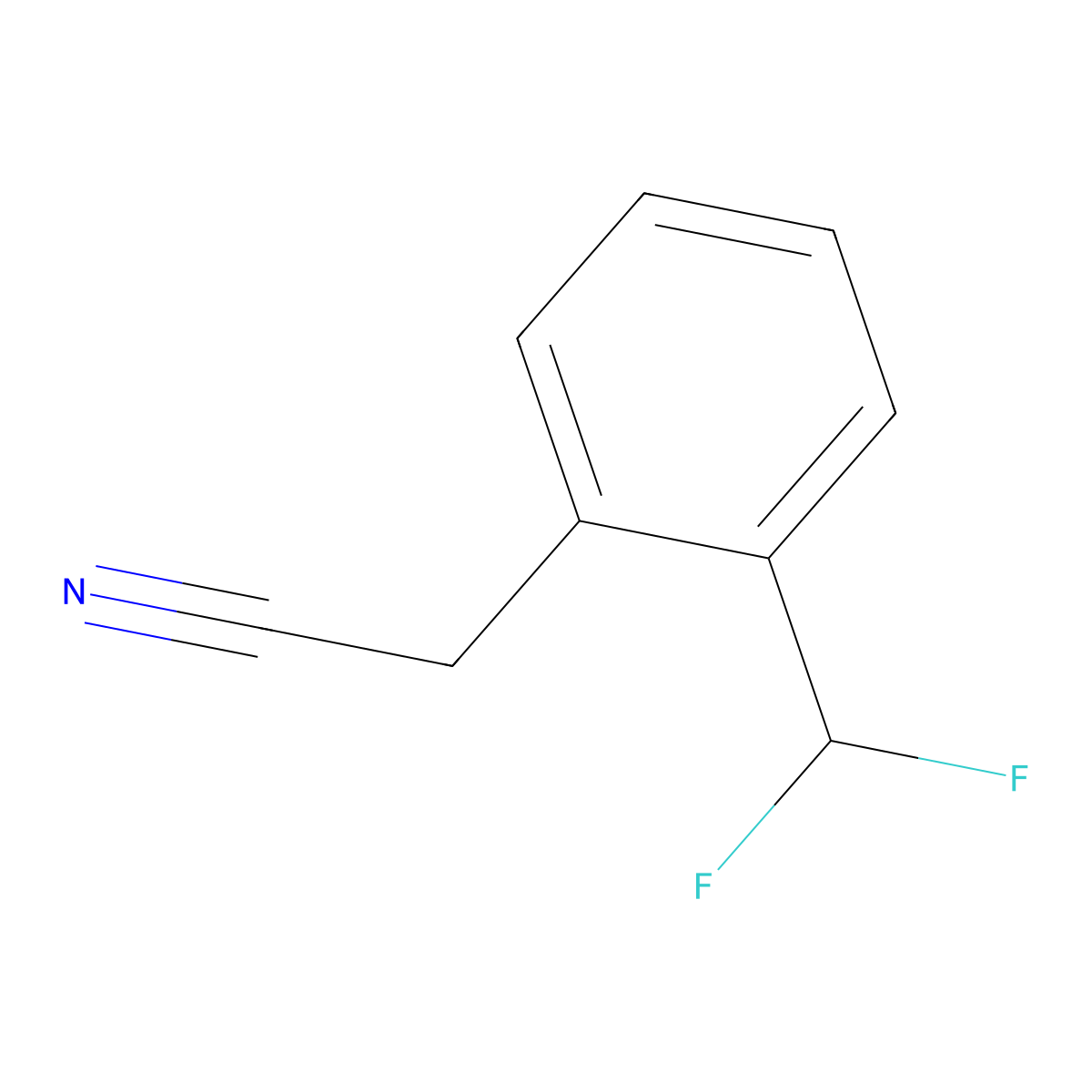 2-(2-(Difluoromethyl)phenyl)acetonitrile molecular structure, CAS 1000556-48-8