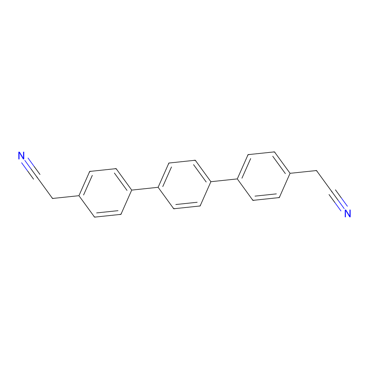 2,2'-([1,1':4',1''-Terphenyl]-4,4''-diyl)diacetonitrile molecular structure, CAS 1000559-50-1