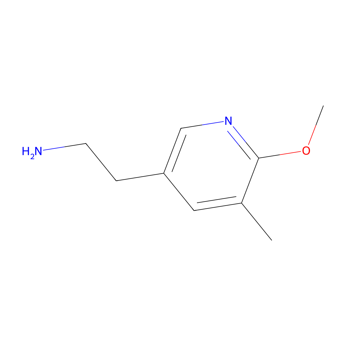 2-(6-Methoxy-5-methylpyridin-3-yl)ethan-1-amine molecular structure, CAS 1000559-91-0