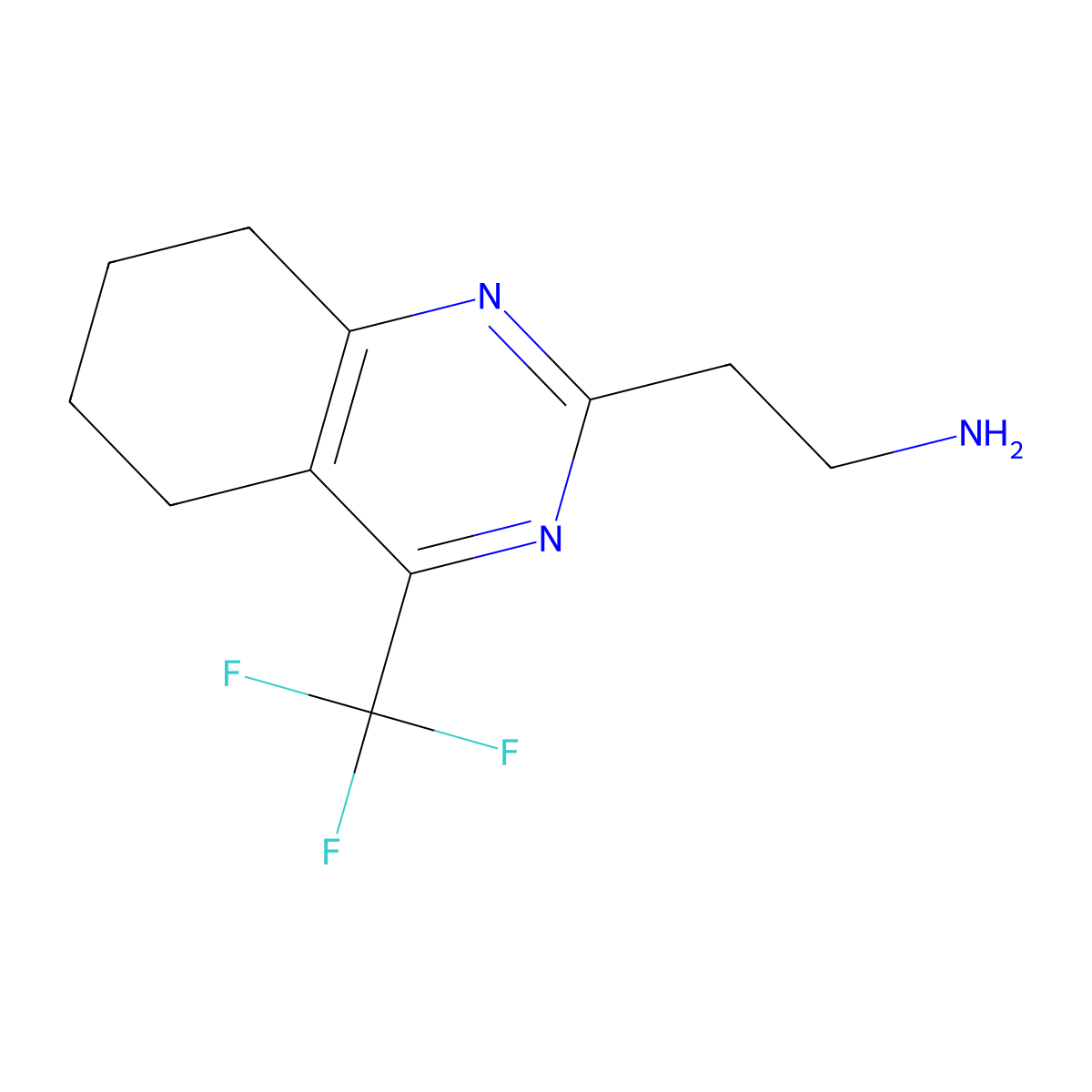 2-[4-(Trifluoromethyl)-5,6,7,8-tetrahydroquinazolin-2-yl]ethan-1-amine molecular structure, CAS 1000560-93-9