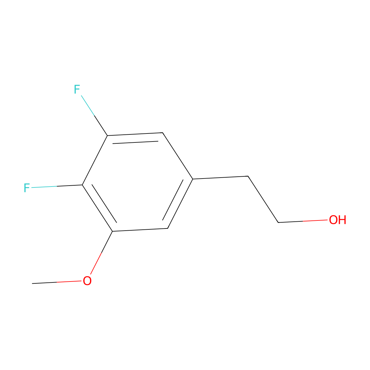 2-(3,4-Difluoro-5-methoxyphenyl)ethanol molecular structure, CAS 1000561-02-3