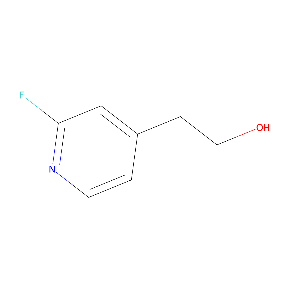 2-Fluoro-4-(2-hydroxyethyl)pyridine molecular structure, CAS 1000562-43-5