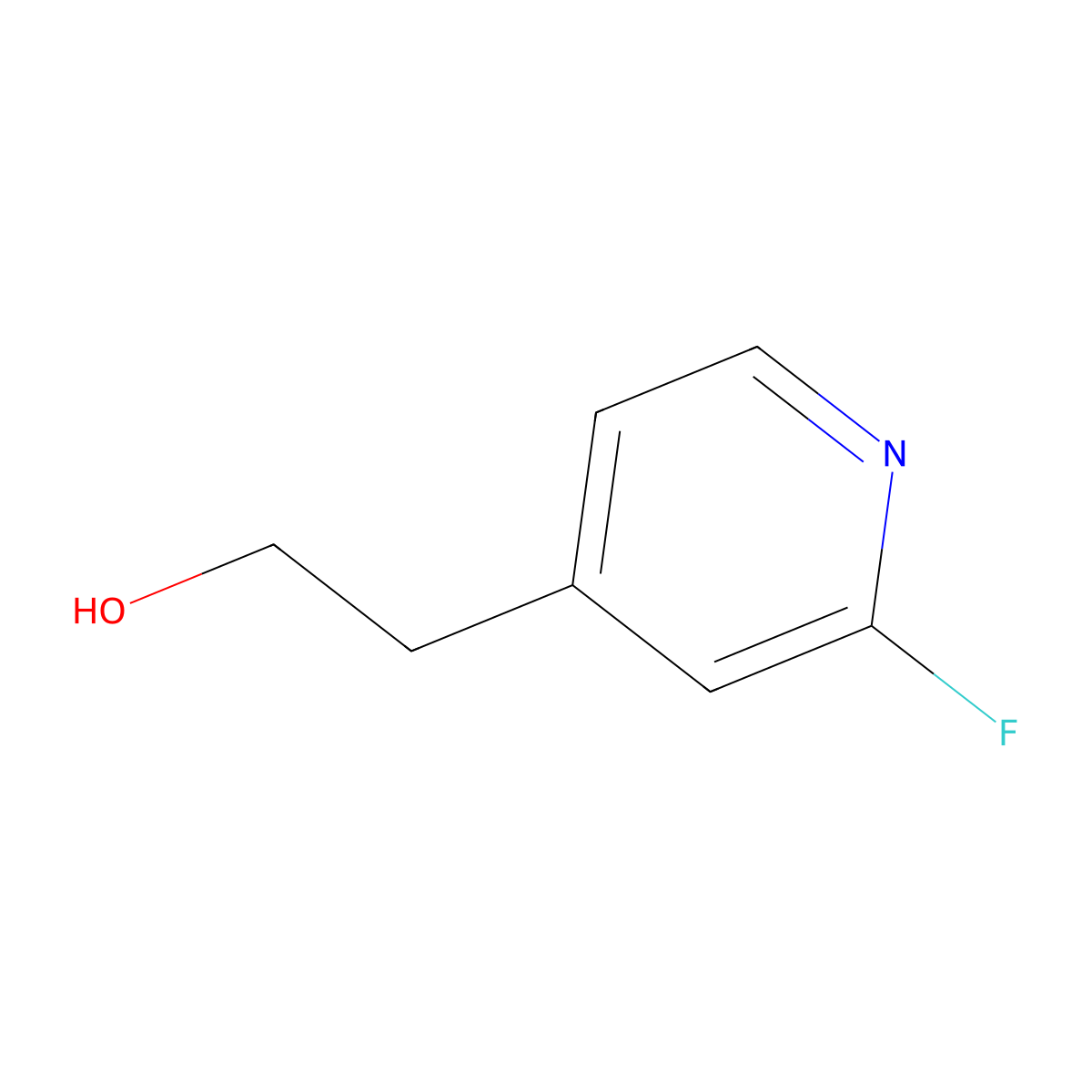 2-Fluoro-4-(2-hydroxyethyl)pyridine molecular structure, CAS 1000562-43-5