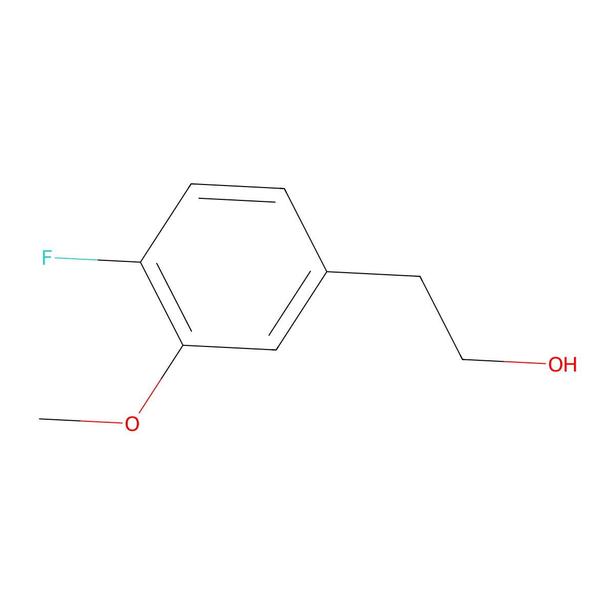 2-(4-Fluoro-3-methoxy-phenyl)ethanol molecular structure, CAS 1000563-15-4