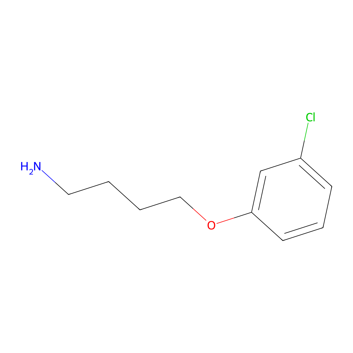4-(3-Chlorophenoxy)butan-1-amine molecular structure, CAS 1000563-46-1