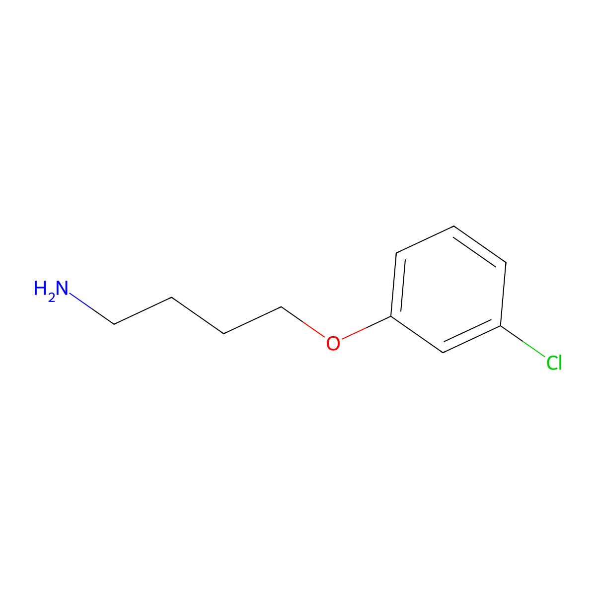 4-(3-Chlorophenoxy)butan-1-amine molecular structure, CAS 1000563-46-1