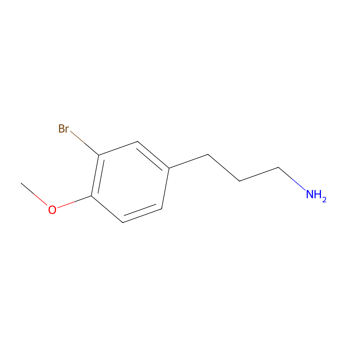 3-(3-Bromo-4-methoxyphenyl)propan-1-amine molecular structure, CAS 1000564-20-4