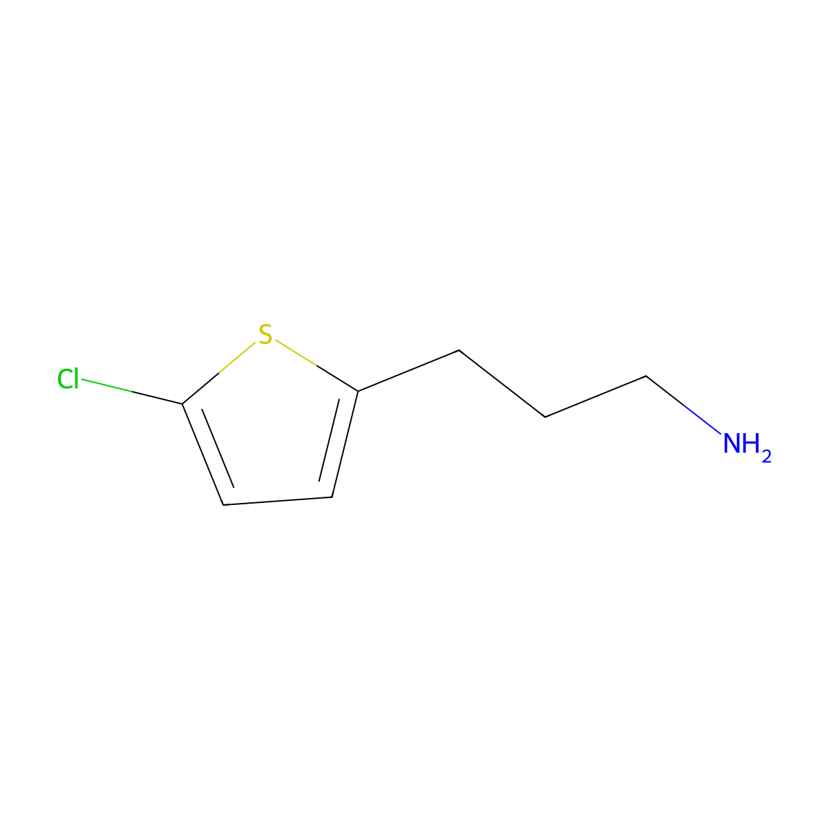 3-(5-Chlorothiophen-2-yl)propan-1-amine molecular structure, CAS 1000564-79-3