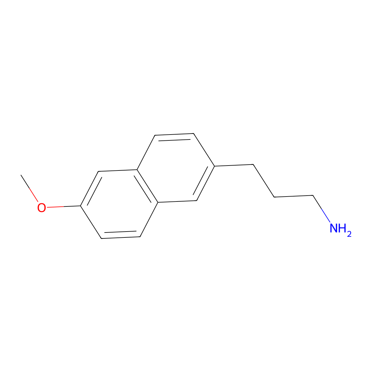 3-(6-Methoxynaphthalen-2-yl)propan-1-amine molecular structure, CAS 1000564-99-7