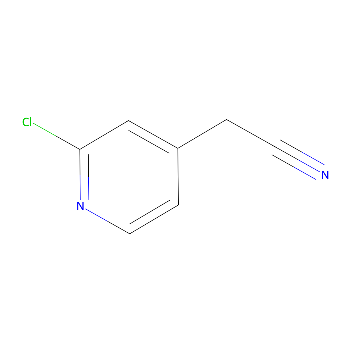2-(2-Chloropyridin-4-YL)acetonitrile molecular structure, CAS 1000565-45-6