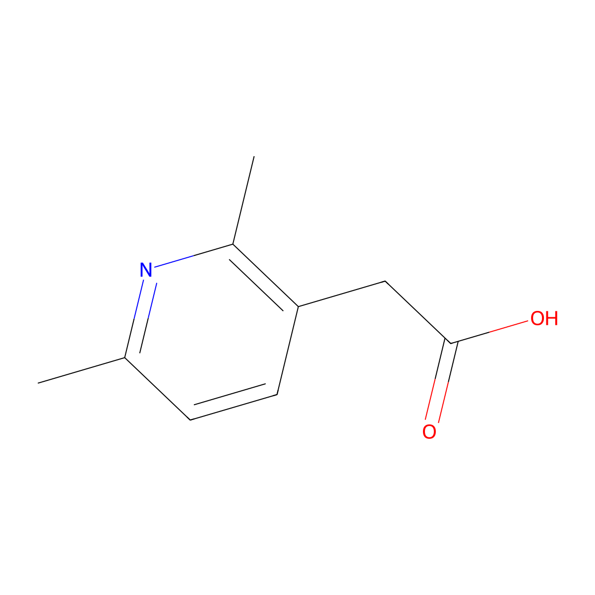 2-(2,6-Dimethylpyridin-3-yl)acetic acid molecular structure, CAS 1000566-33-5