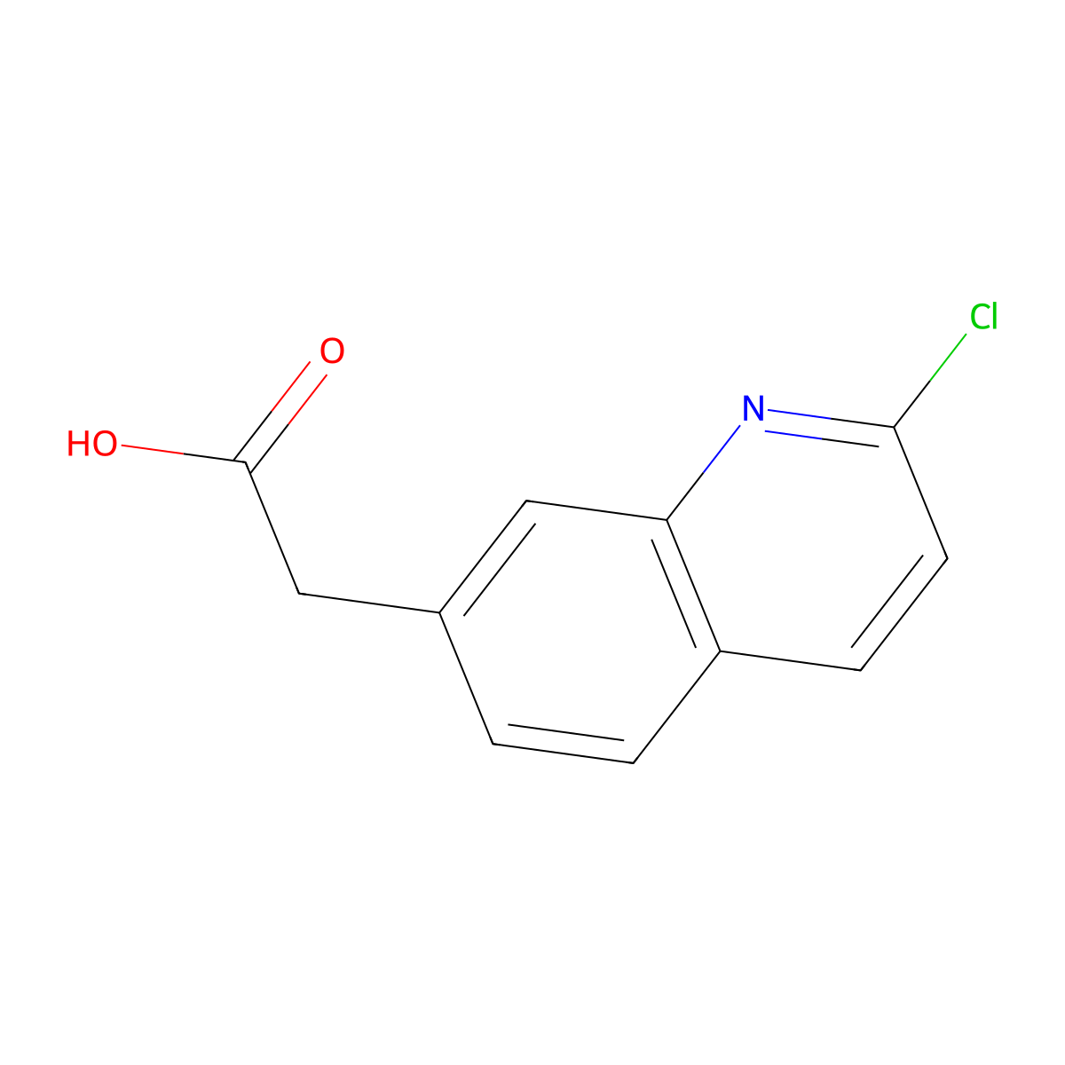 2-(2-Chloroquinolin-7-yl)acetic acid molecular structure, CAS 1000567-03-2