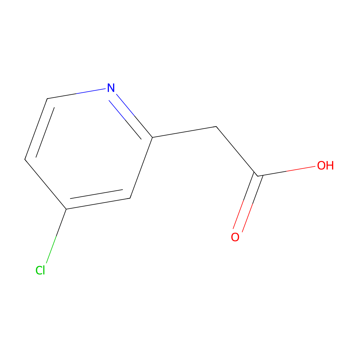 2-(4-Chloropyridin-2-yl)acetic acid molecular structure, CAS 1000567-55-4