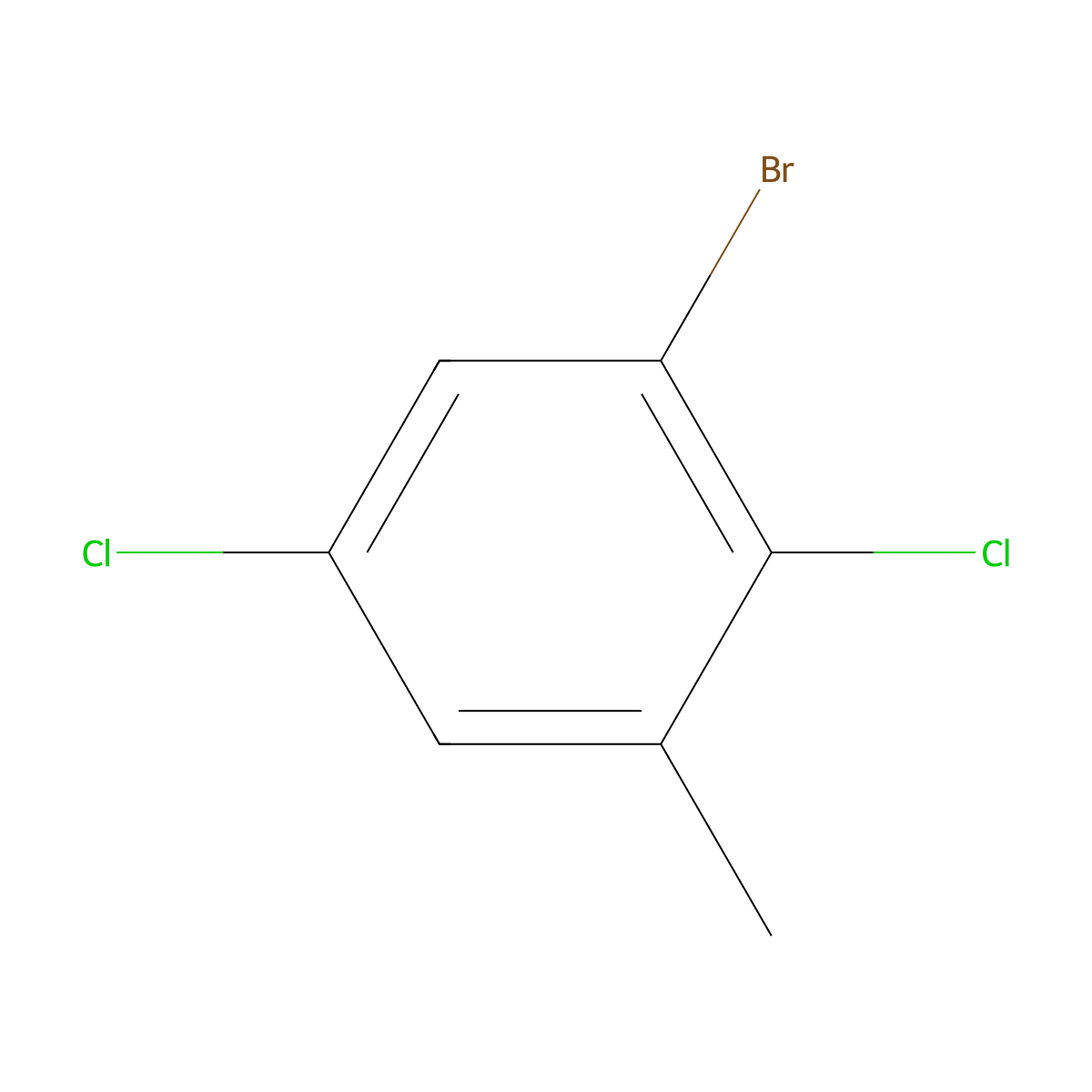 1-Bromo-2,5-dichloro-3-methylbenzene molecular structure, CAS 1000571-63-0