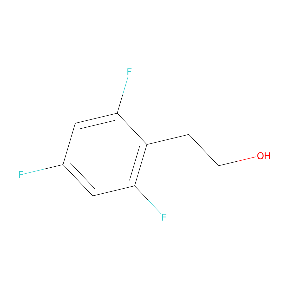 2-(2,4,6-Trifluorophenyl)ethanol molecular structure, CAS 1000571-83-4
