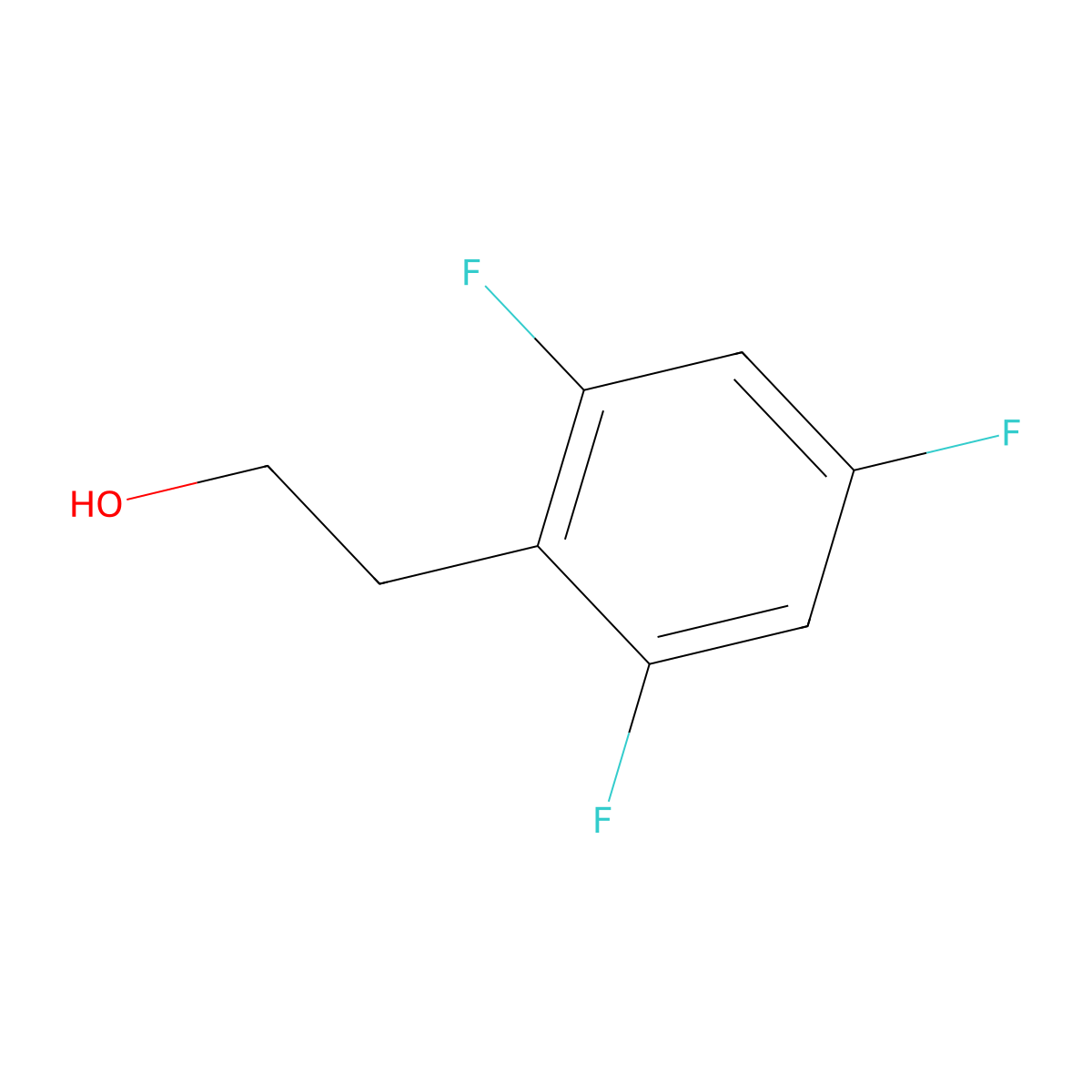 2-(2,4,6-Trifluorophenyl)ethanol molecular structure, CAS 1000571-83-4