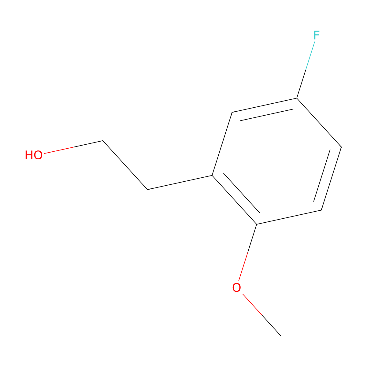 3-Fluoro-6-methoxyphenethyl alcohol molecular structure, CAS 1000571-93-6