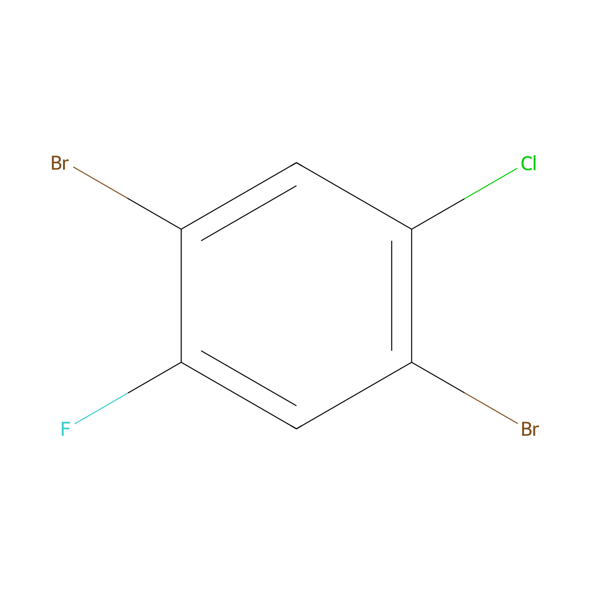 1,4-Dibromo-2-chloro-5-fluorobenzene molecular structure, CAS 1000572-83-7