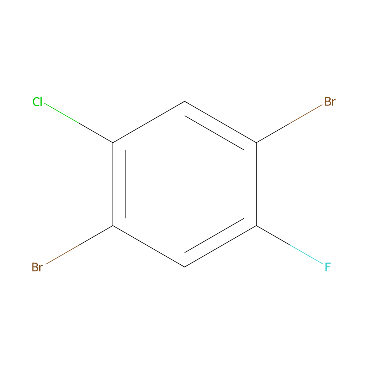 1,4-Dibromo-2-chloro-5-fluorobenzene molecular structure, CAS 1000572-83-7