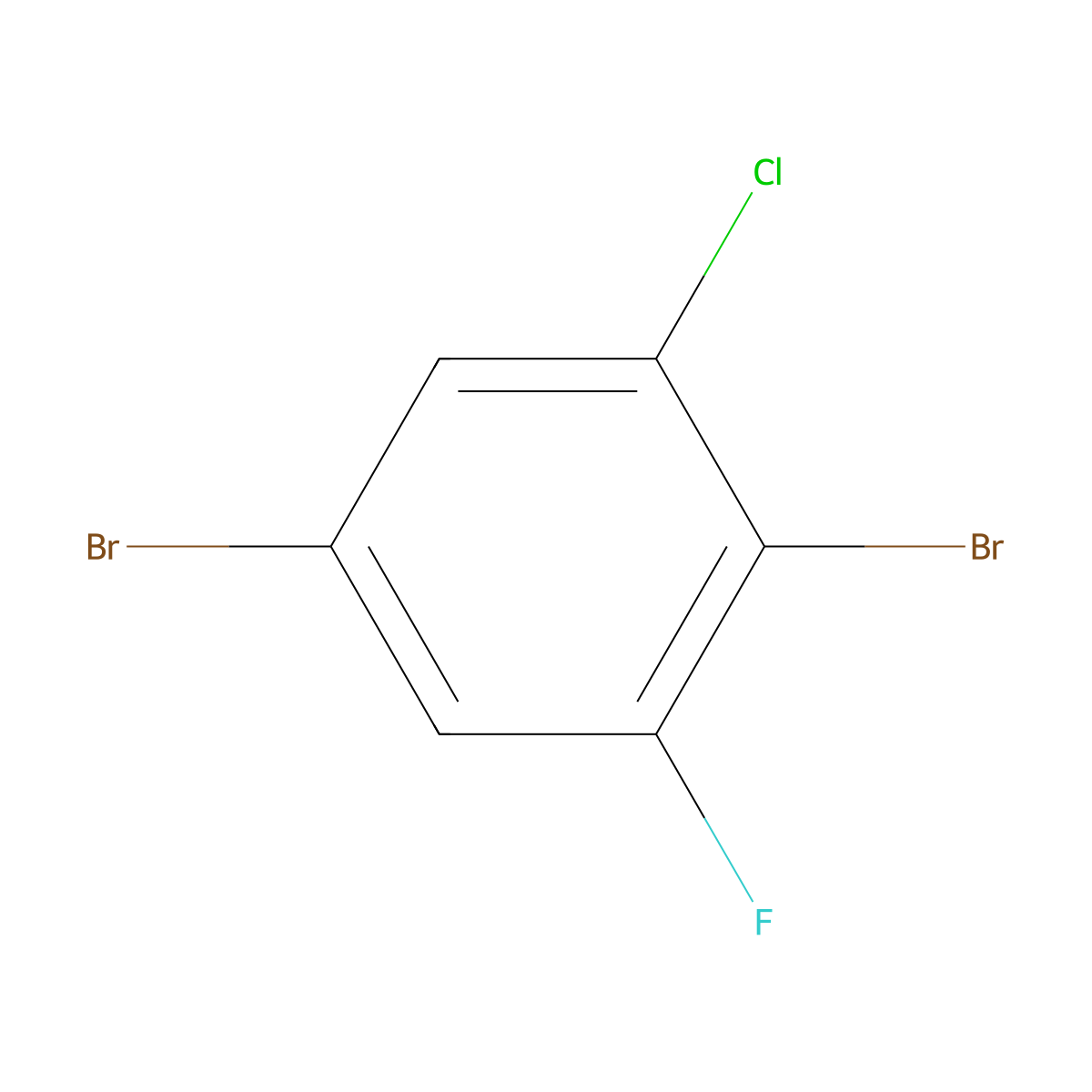 2,5-Dibromo-1-chloro-3-fluorobenzene molecular structure, CAS 1000572-88-2