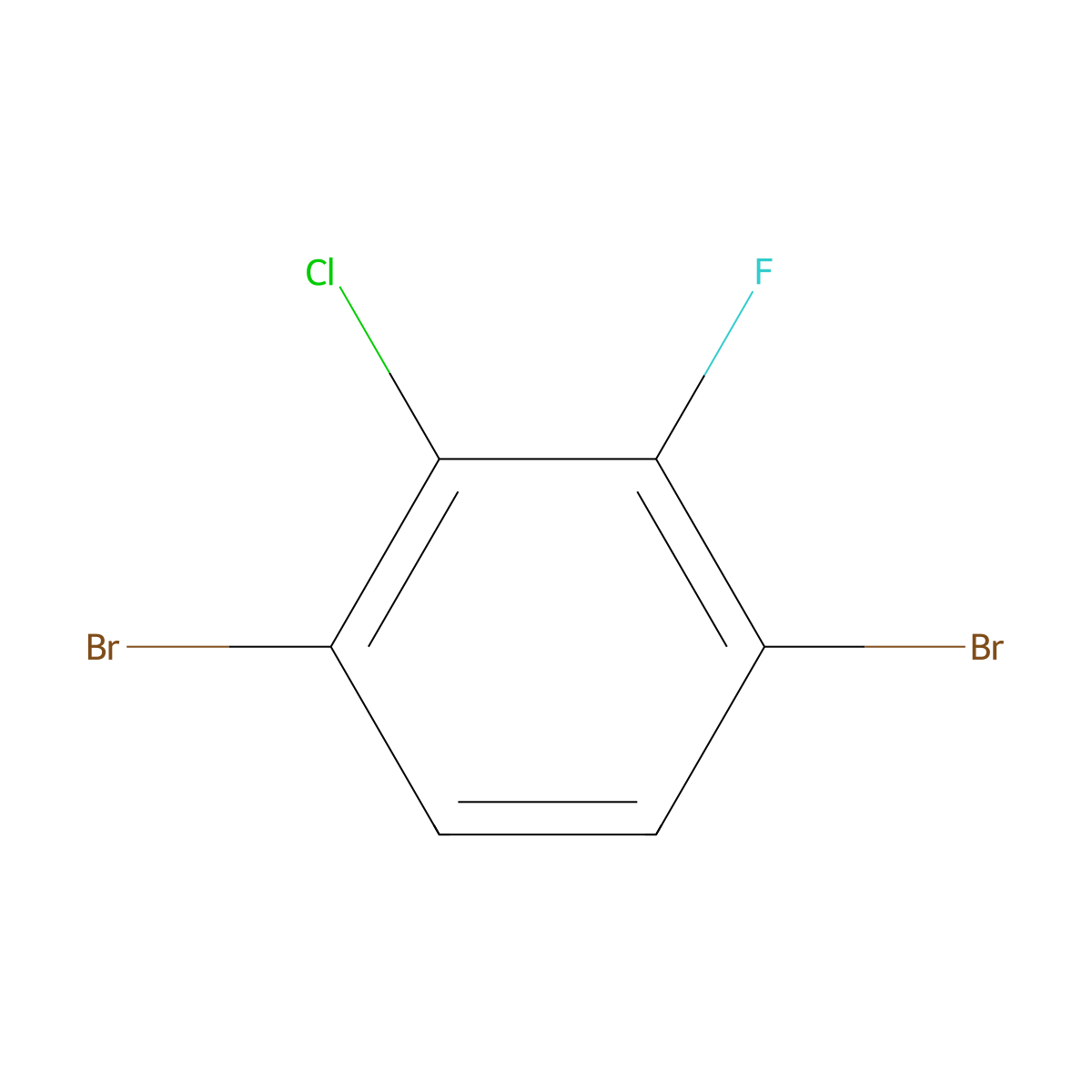 1,4-Dibromo-2-chloro-3-fluorobenzene molecular structure, CAS 1000573-09-0