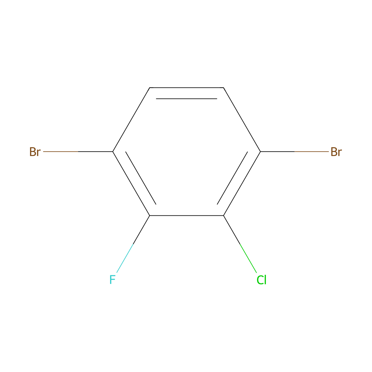 1,4-Dibromo-2-chloro-3-fluorobenzene molecular structure, CAS 1000573-09-0