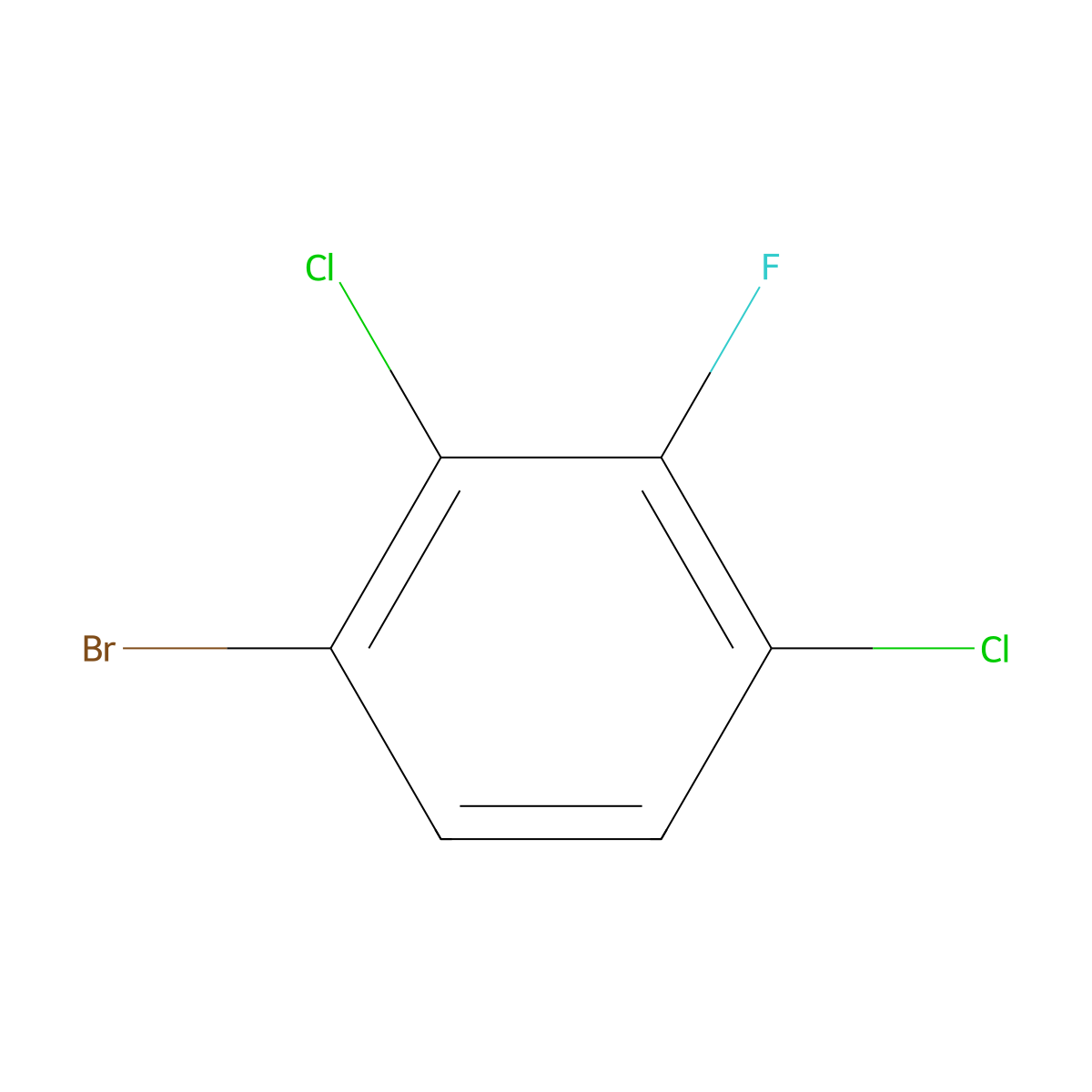 1-Bromo-2,4-dichloro-3-fluorobenzene molecular structure, CAS 1000573-15-8