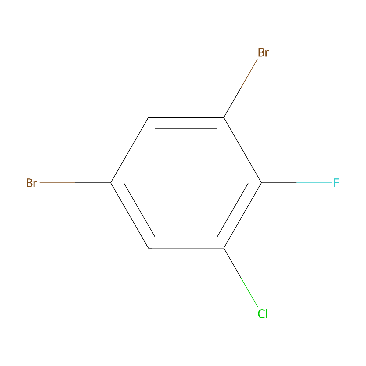 3,5-Dibromo-2-fluorochlorobenzene molecular structure, CAS 1000573-27-2