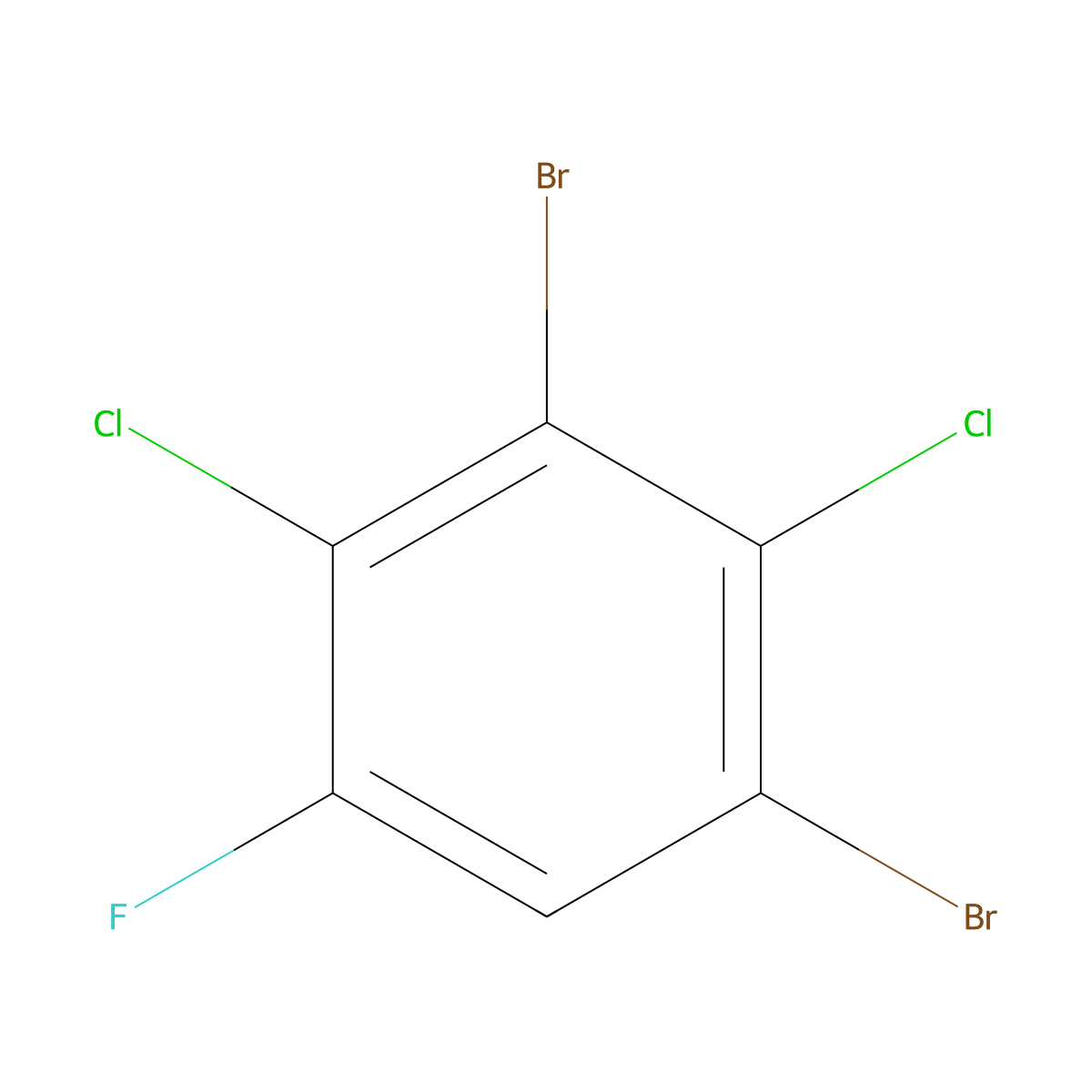 1,3-Dibromo-2,4-dichloro-5-fluorobenzene molecular structure, CAS 1000573-45-4