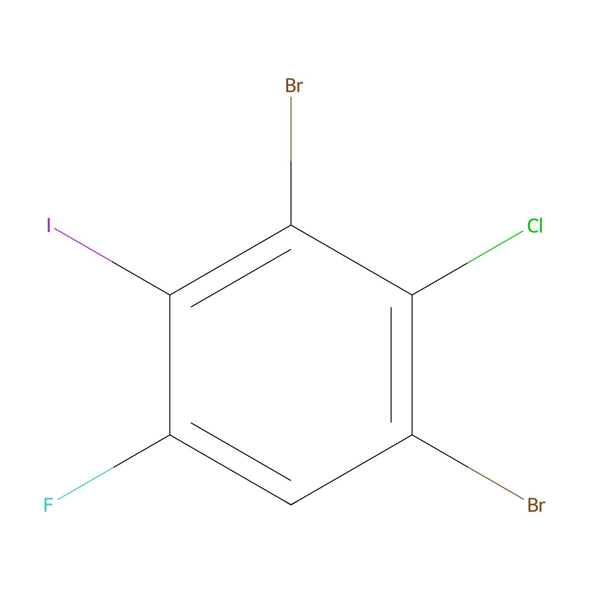 3-Chloro-2,4-dibromo-6-fluoroiodobenzene molecular structure, CAS 1000573-51-2