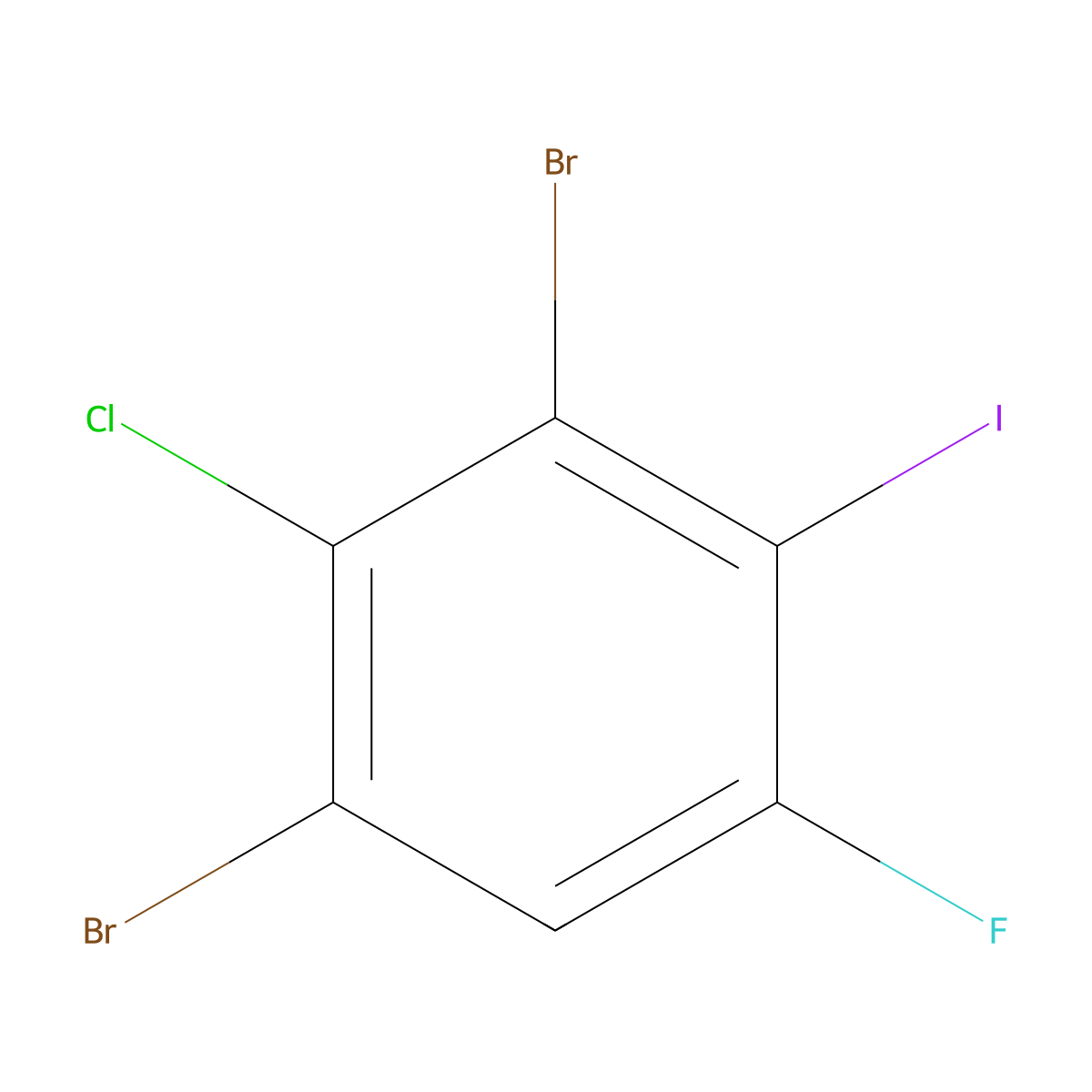 3-Chloro-2,4-dibromo-6-fluoroiodobenzene molecular structure, CAS 1000573-51-2