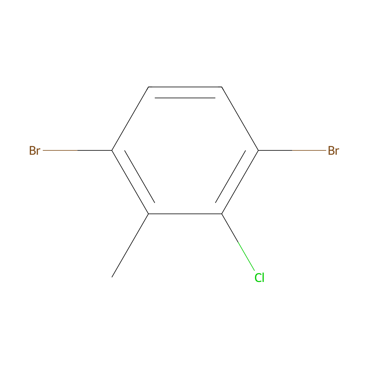 1,4-Dibromo-2-chloro-3-methylbenzene molecular structure, CAS 1000573-62-5