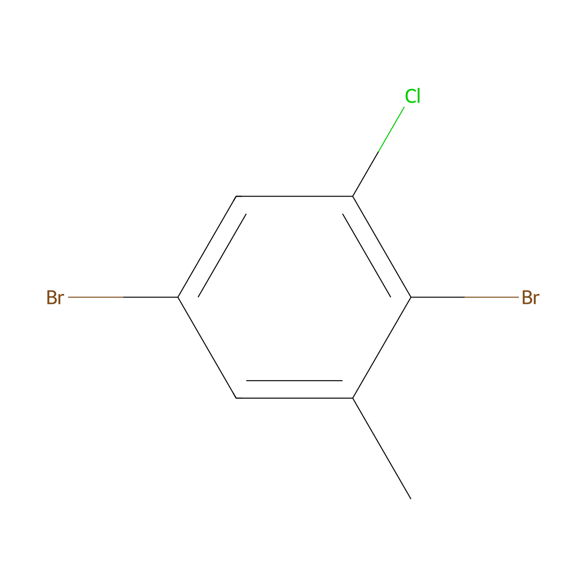2,5-Dibromo-1-chloro-3-methylbenzene molecular structure, CAS 1000573-82-9