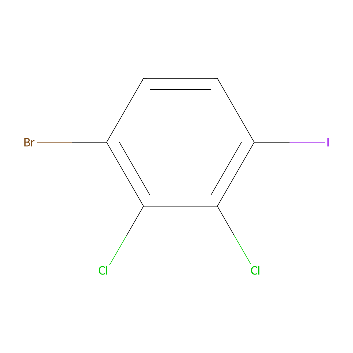 1-Bromo-2,3-dichloro-4-iodobenzene molecular structure, CAS 1000574-05-9