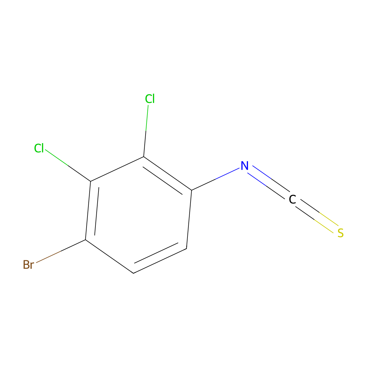 4-Bromo-2,3-dichlorophenyl isothiocyanate molecular structure, CAS 1000574-11-7