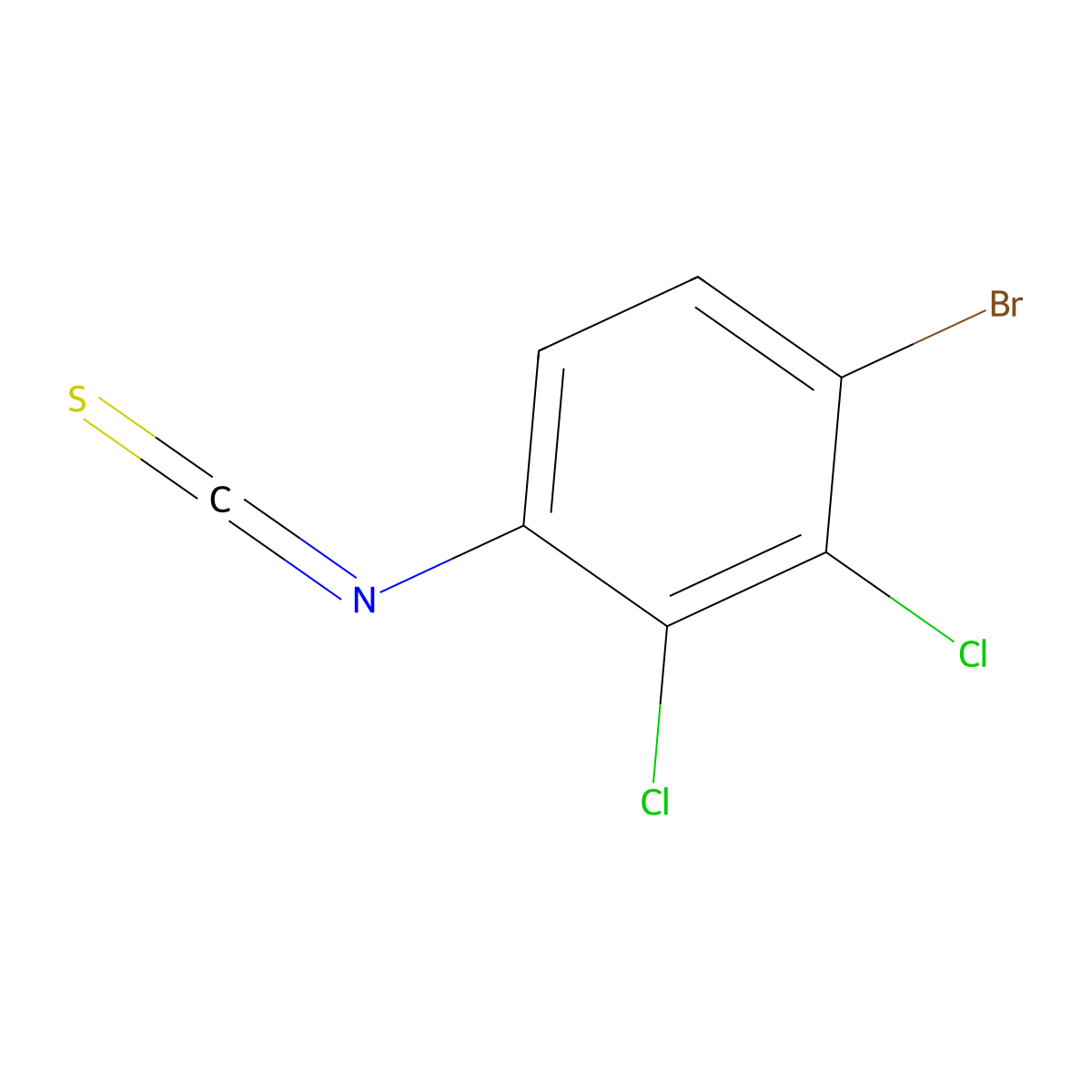 4-Bromo-2,3-dichlorophenyl isothiocyanate molecular structure, CAS 1000574-11-7