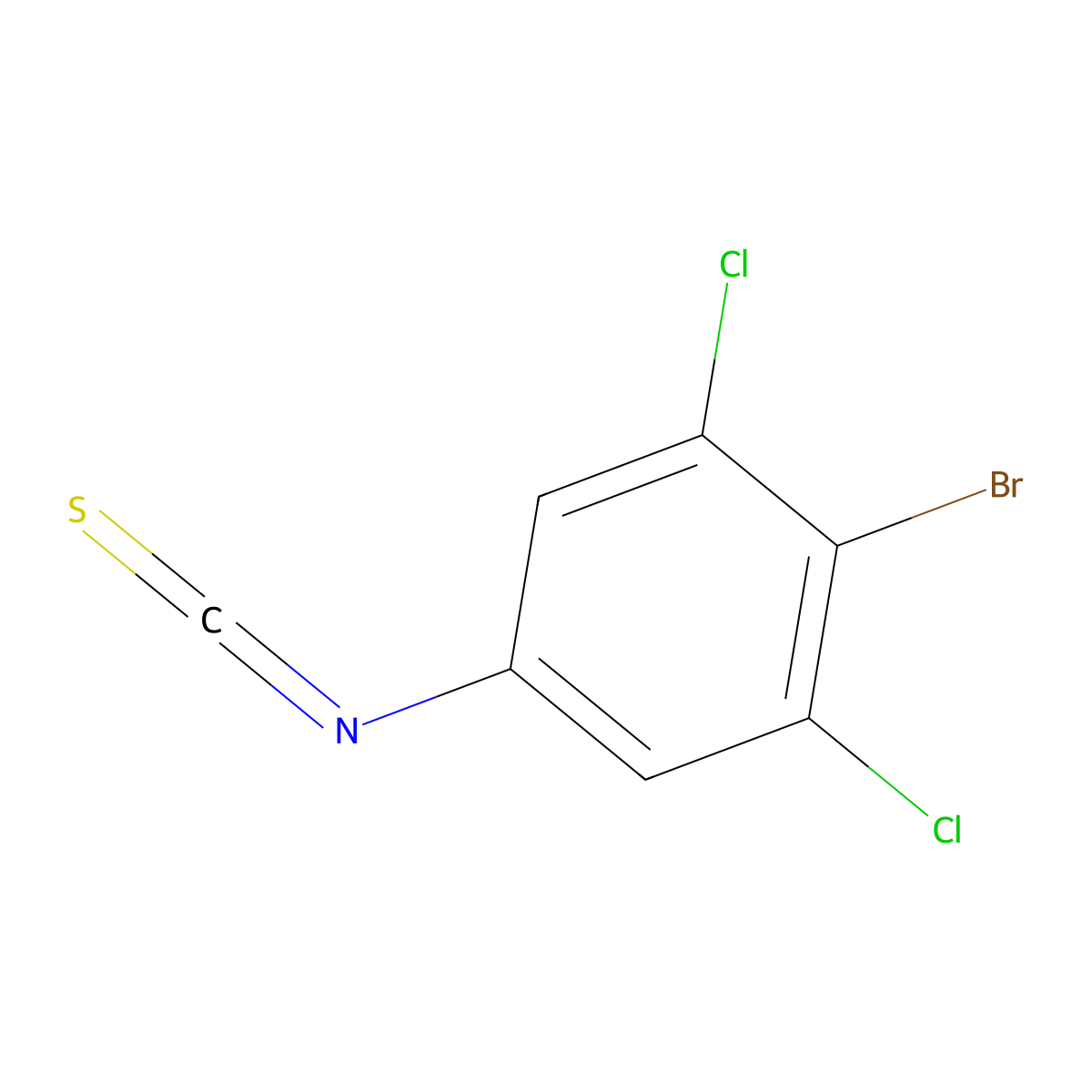 4-Bromo-3,5-dichlorophenylisothiocyanate molecular structure, CAS 1000574-23-1