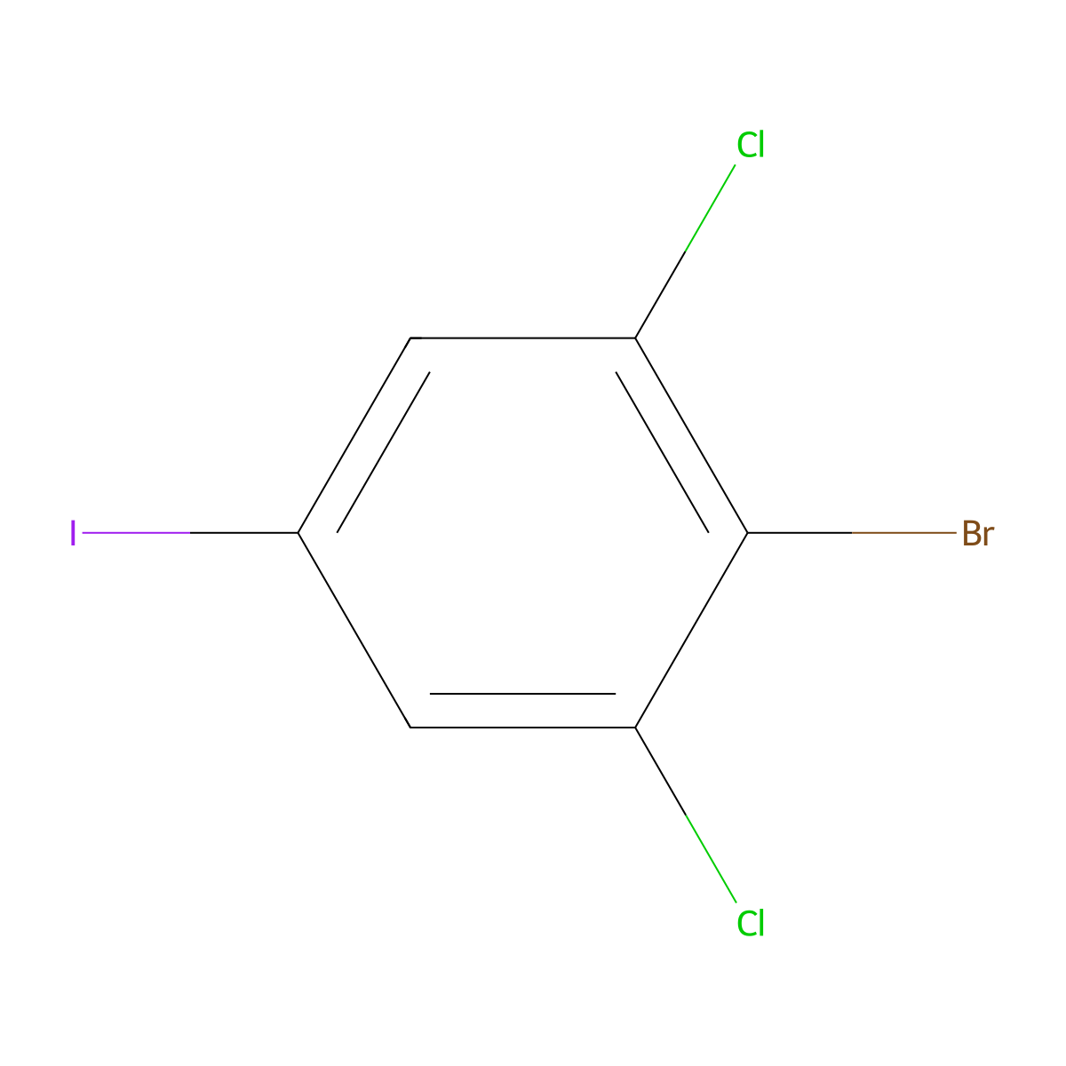 4-Bromo-3,5-dichloroiodobenzene molecular structure, CAS 1000574-29-7