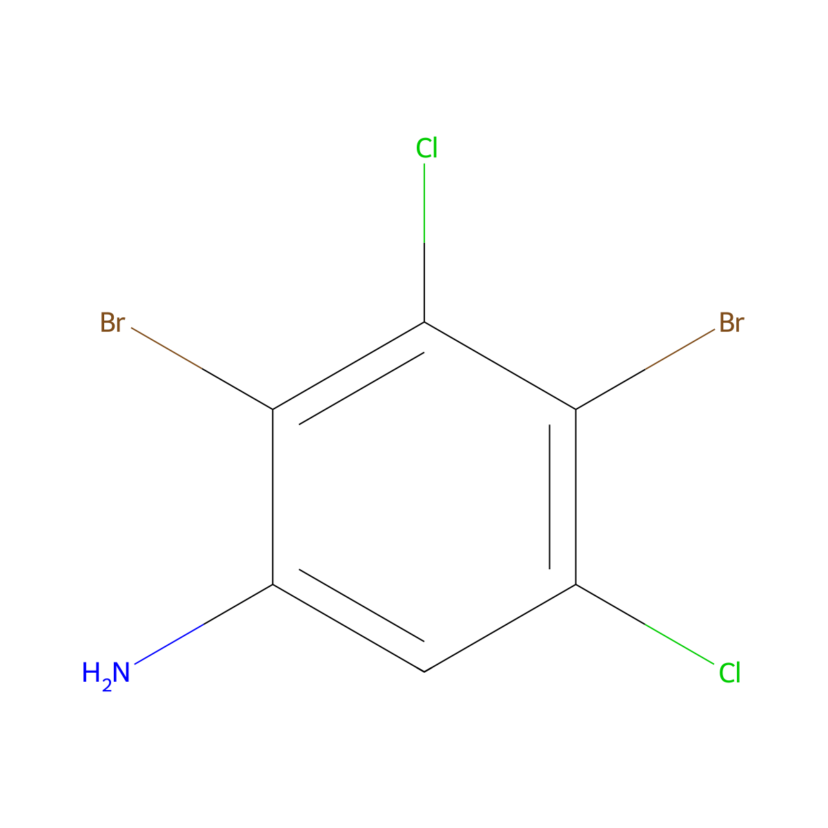 2,4-Dibromo-3,5-dichloroaniline molecular structure, CAS 1000574-35-5