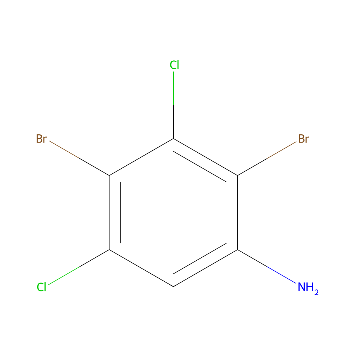 2,4-Dibromo-3,5-dichloroaniline molecular structure, CAS 1000574-35-5