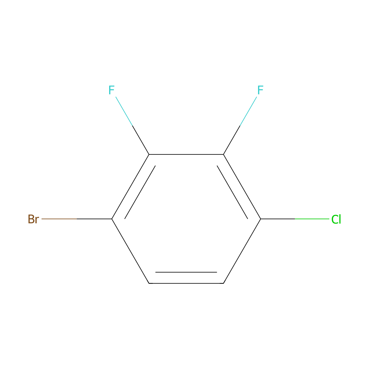 4-Chloro-2,3-difluorobromobenzene molecular structure, CAS 1000574-47-9