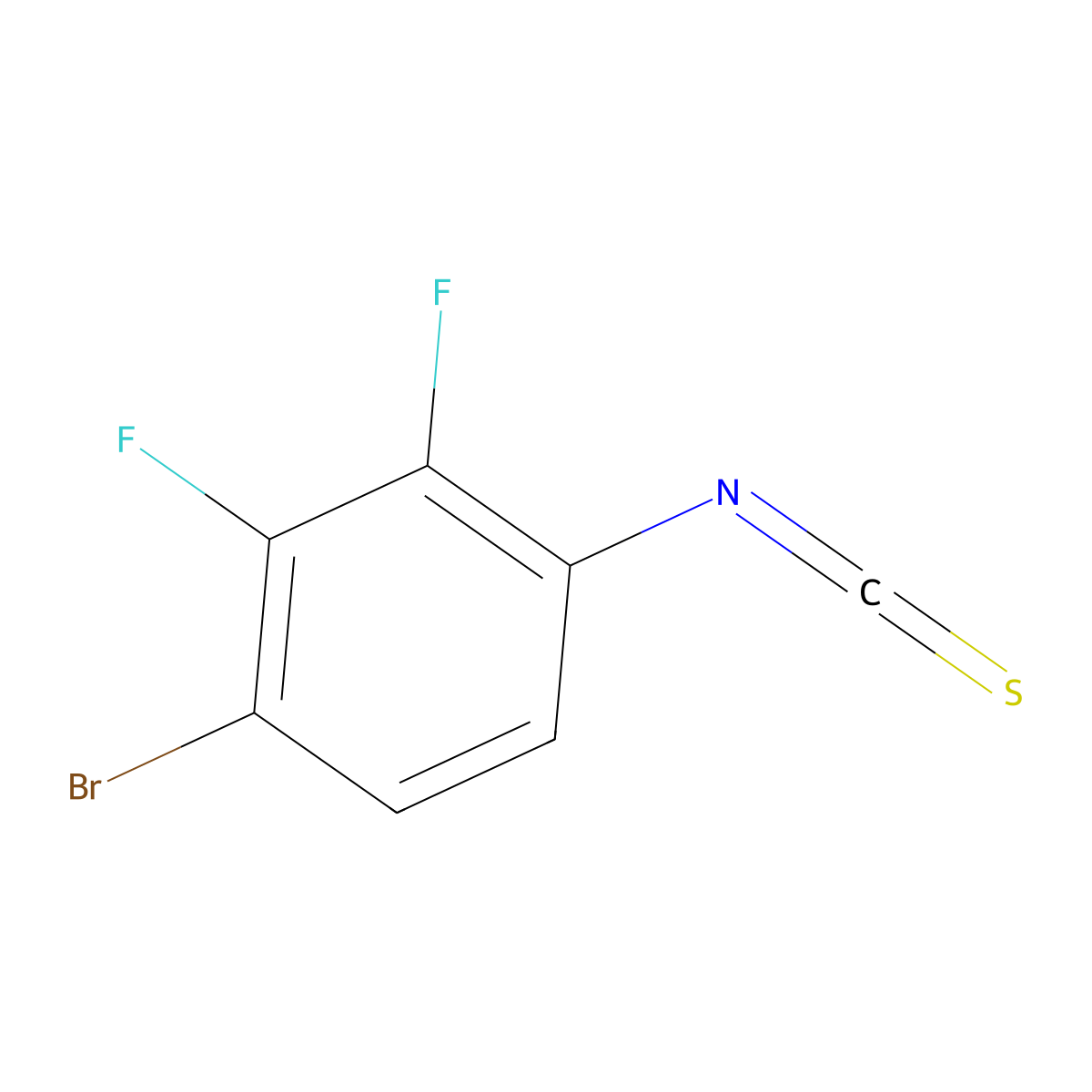 4-Bromo-2,3-difluorophenyl isothiocyanate molecular structure, CAS 1000574-53-7