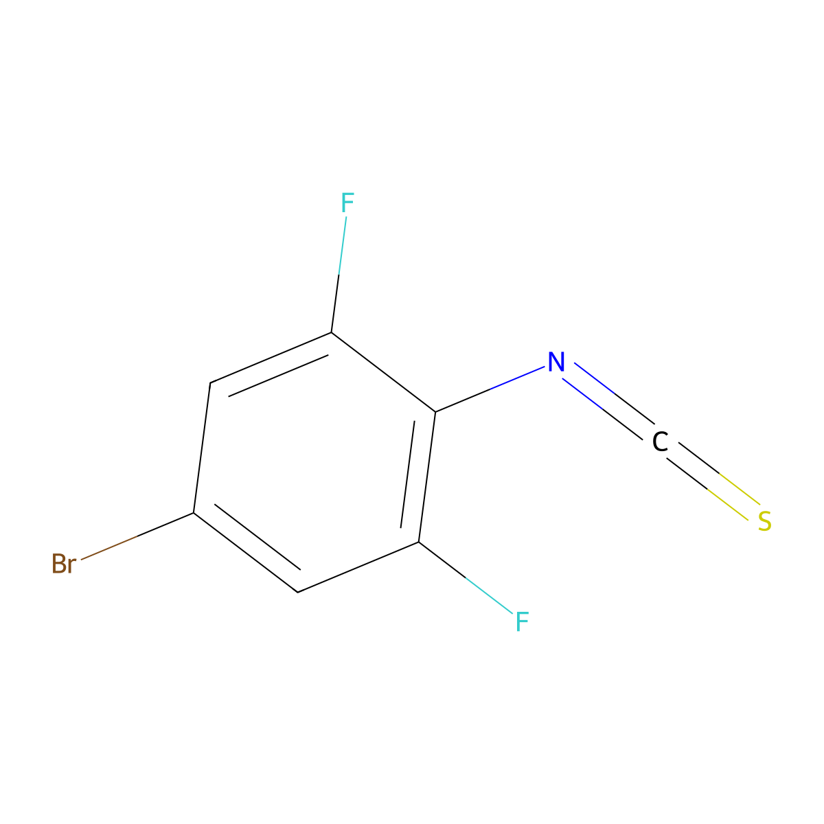 4-Bromo-2,6-difluorophenyl isothiocyanate molecular structure, CAS 1000574-64-0