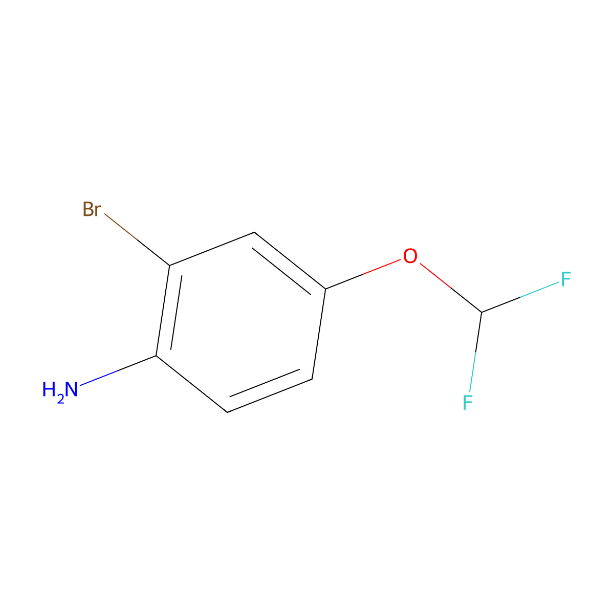 2-Bromo-4-(difluoromethoxy)aniline molecular structure, CAS 1000574-79-7